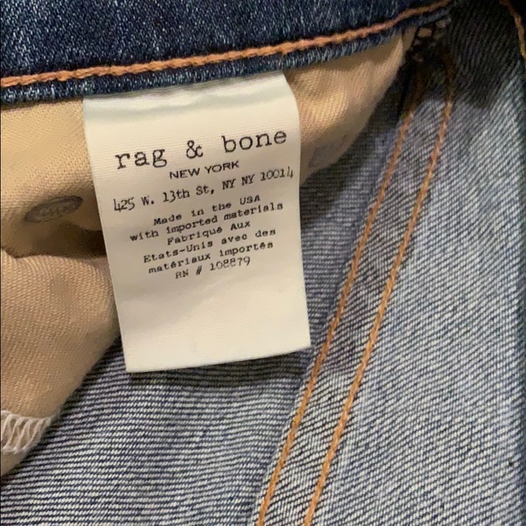 Rag & Bone stovepipe step hem jeans - Picture 5 of 8